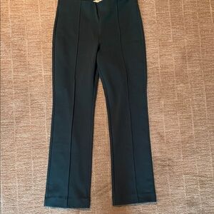 Maeve Forest Green Straight-Leg Pants